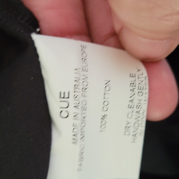 Cue Size 10 black 100% cotton dress - Picture 9 of 9
